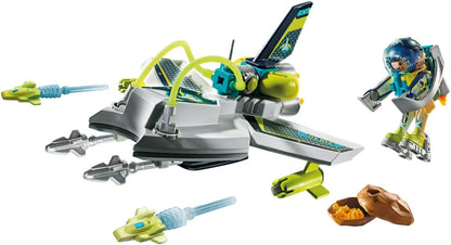 Playmobil  71370 Space Hi-Tech Space Drone, missão no espaço sideral, dramatização divertida e imaginativa, conjuntos de jogos adequados para crianças de 4 anos ou mais