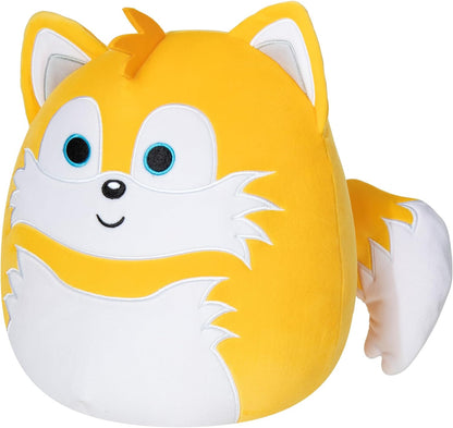 Squishmallows Pelúcia ultramacia original de 10 polegadas Sega Tails de tamanho médio