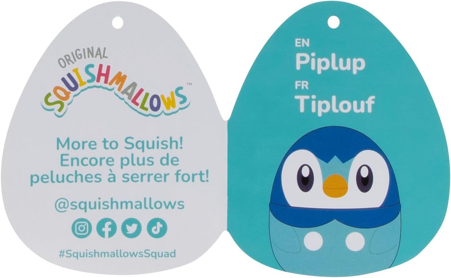 Squishmallows Original Pokémon Piplup Peluche de 14 pulgadas - Añade Piplup a tu escuadrón, peluche de peluche ultra suave, peluche oficial