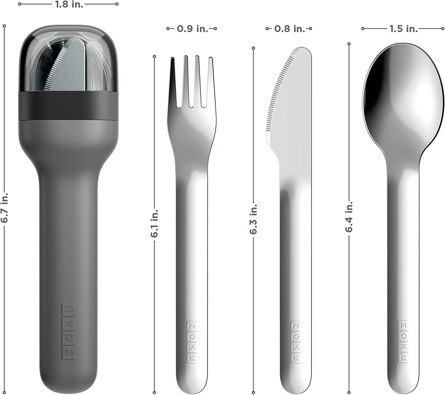 Zoku ZK308-TL de utensílios Conjunto, plástico