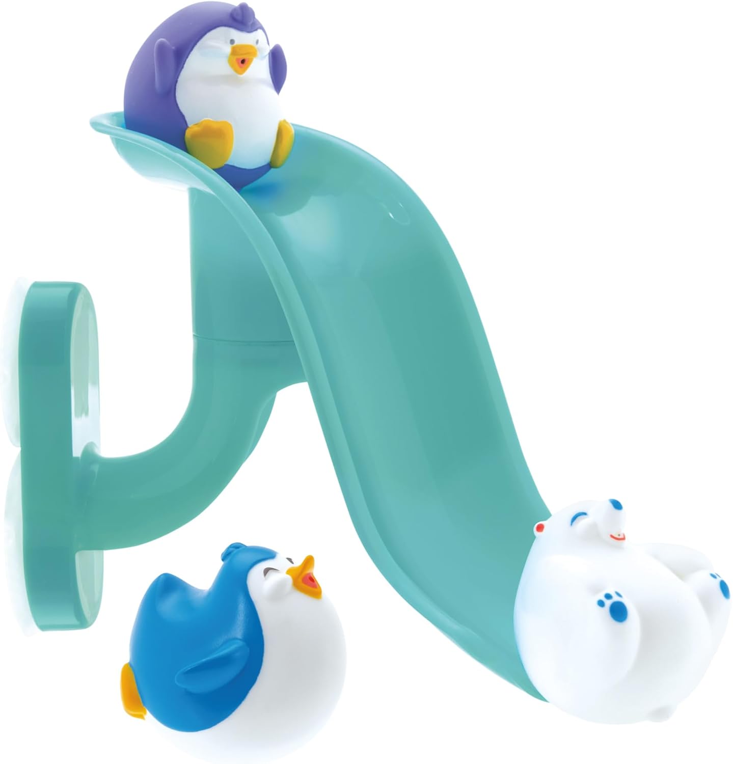 Nuby Brinquedo de banho para bebês Splash 'N Slide Penguin Slide - Desenvolvimento inicial | Fácil de montar | Adequado a partir dos 18 meses