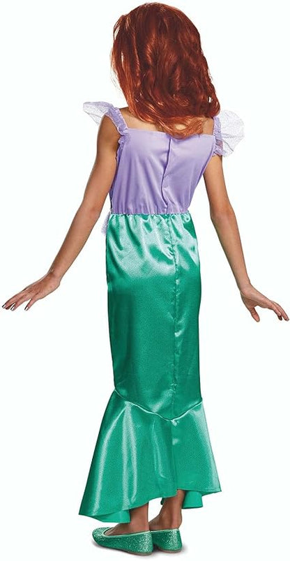 DISGUISE  Fantasia oficial clássica de Ariel da Disney, fantasia de pequena sereia infantil, vestido de sereia para meninas, fantasia de Ariel para meninas, roupa de peixe, fantasias do Dia Mundial do Livro para meninas