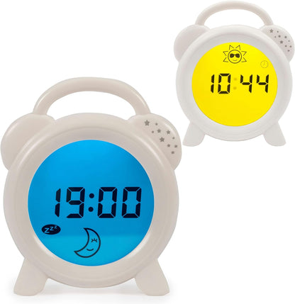 PurFlo Snoozee Reloj entrenador de sueño para niños pequeños | Despertador Infantil y Luz Nocturna Infantil | Recargable y portátil