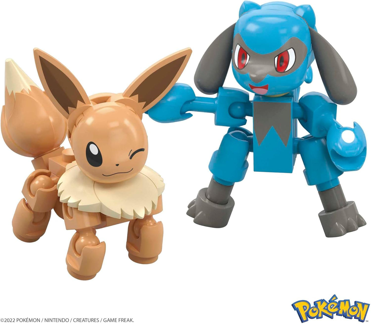 MEGA Conjunto de construção de brinquedo Pokémon Adventure Builder Picnic, figuras de Eevee e Riolu, 193 tijolos e peças, conjunto de presente para meninos e meninas, a partir de 7 anos, HDL80