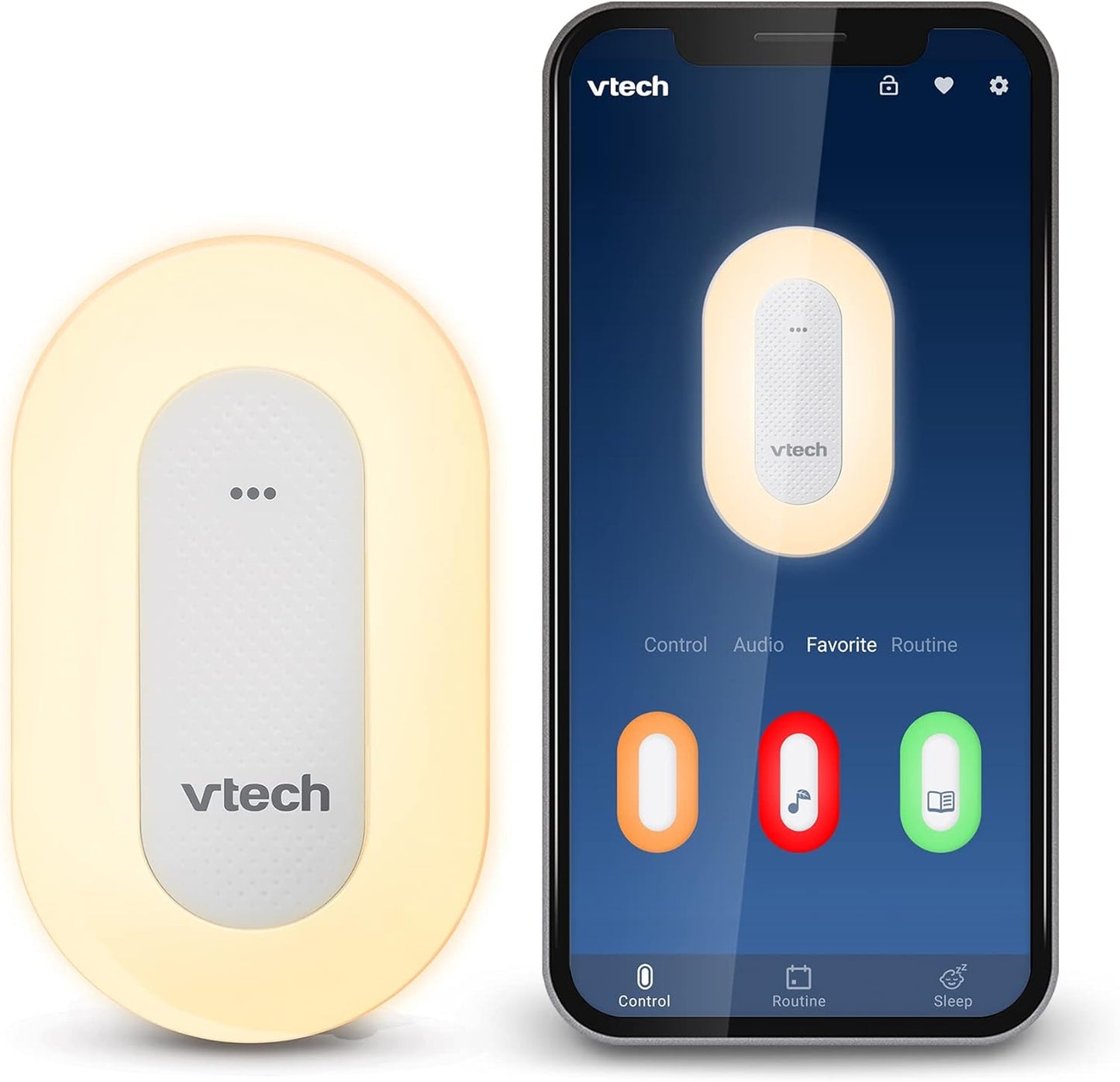 VTech Chupeta de treinamento para dormir BC8113 V-Hush Plug com 40 histórias / músicas / sons e grave sua própria voz. Alto-falante Bluetooth, mais de 250 luzes noturnas multicoloridas, sem necessidade de baterias e sem cabos