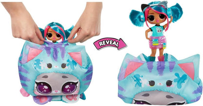 LOL. Surpresa! Fantasia de adolescente surpresa Emma Emo Fashion Doll com fantasia de animal de estimação inflável Teal Kitty e várias surpresas, incluindo modas e acessórios fabulosos - ótimo para crianças de 4 anos ou mais