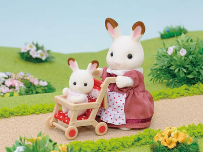 Sylvanian Families Carrinho de bebê - conjunto de casa de bonecas 4460, vermelho