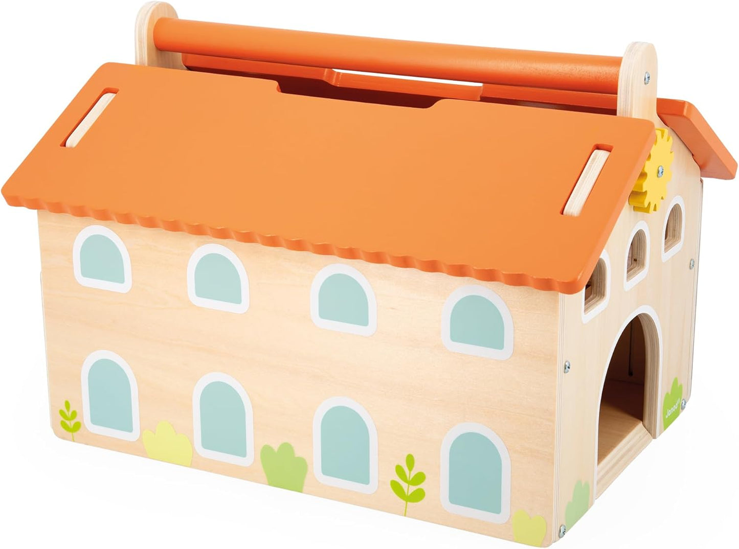 Janod - 'My First Wooden Farmhouse' infantil - 16 acessórios - Brinquedo infantil de simulação - Desenvolve destreza e imaginação - Brinquedo de madeira FSC - 24 meses +, J03318