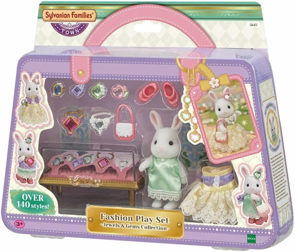 Sylvanian Families Conjunto de moda - Coleção de joias e pedras preciosas - brinquedo de casa de bonecas 5647