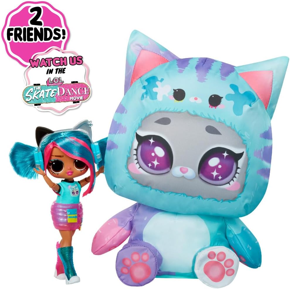 LOL. Surpresa! Fantasia de adolescente surpresa Emma Emo Fashion Doll com fantasia de animal de estimação inflável Teal Kitty e várias surpresas, incluindo modas e acessórios fabulosos - ótimo para crianças de 4 anos ou mais