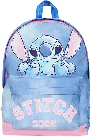 Mochila Disney Lilo e Stitch Girls, Mochila Escolar Infantil, Mochila Azul