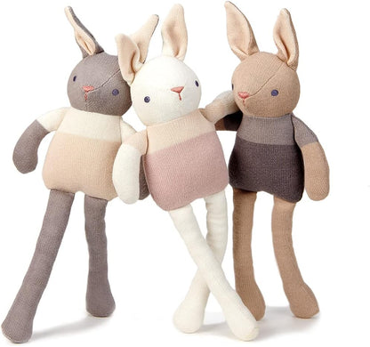 ThreadBear Design Baby Threads Taupe Bunny Doll - Presentes e brinquedos premium para bebês e crianças pequenas