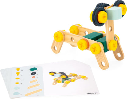 Janod - Brico'Kids Bañera de 50 piezas - Juego de construcción infantil - 48 accesorios + 2 herramientas - Juguete de simulación - Desarrolla la destreza y la creatividad - A partir de 3 años,