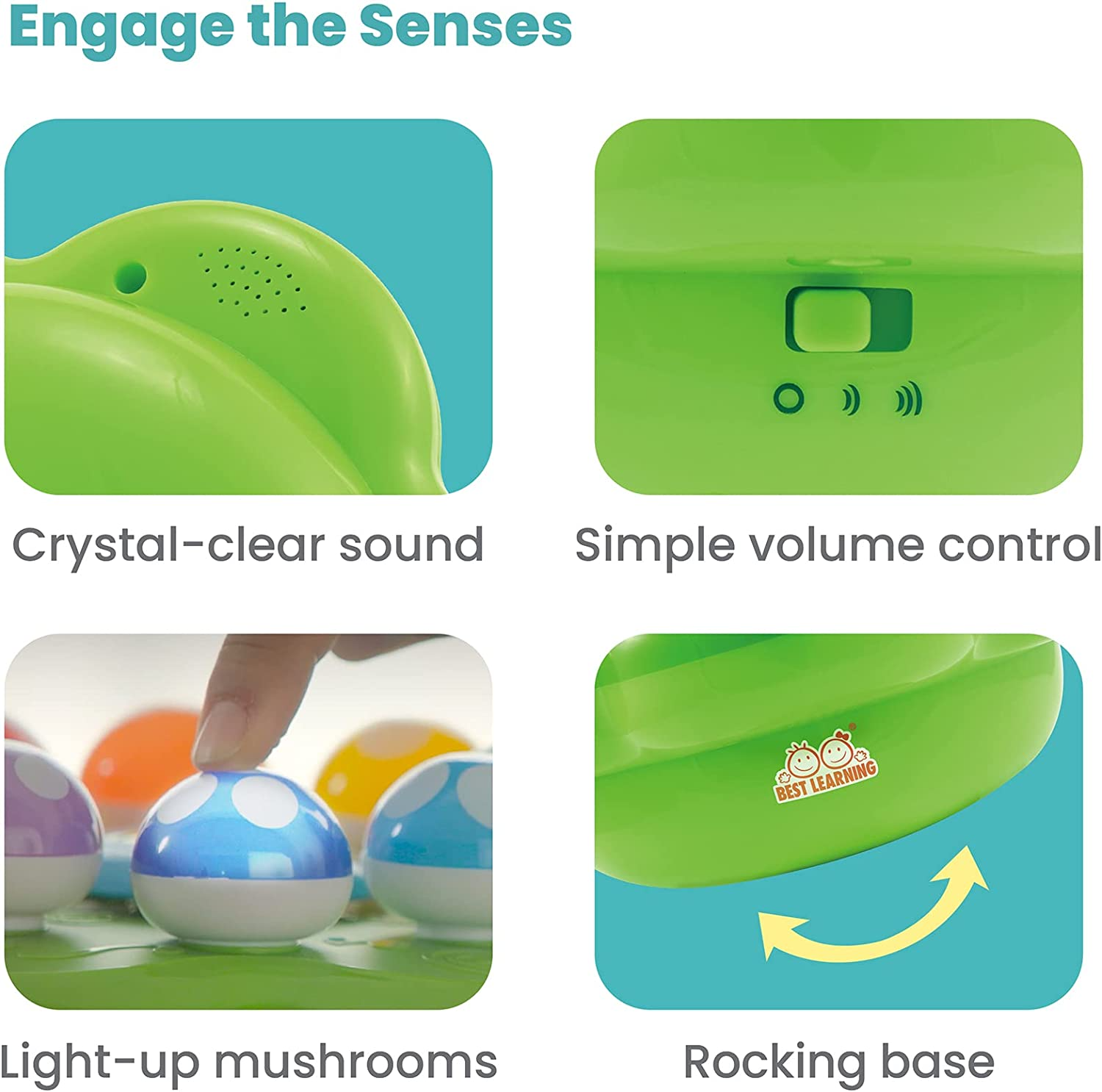 BEST LEARNING Mushroom Garden - Brinquedos educativos interativos ilum