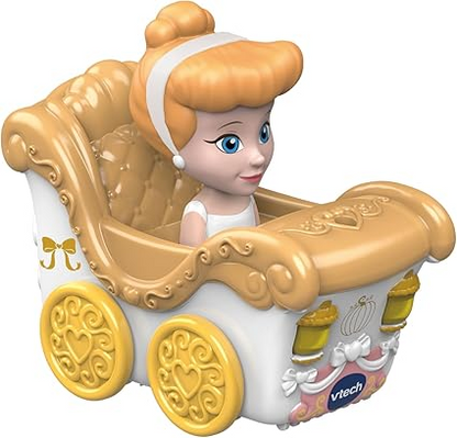 VTech Toot-Toot Drivers Enchanted Castle Slide, Playset oficial da Disney Princess com veículo Cinderela incluído, luzes, frases, músicas, brinquedo interativo para crianças 12 meses, 2, 3, 4+, versão em inglês