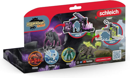 Schleich 70827 Shadow Lynx vs. Rock Crusher, a partir de 7 anos ELDRADOR CREATURES - Estatueta, 31 x 16 x 18 cm