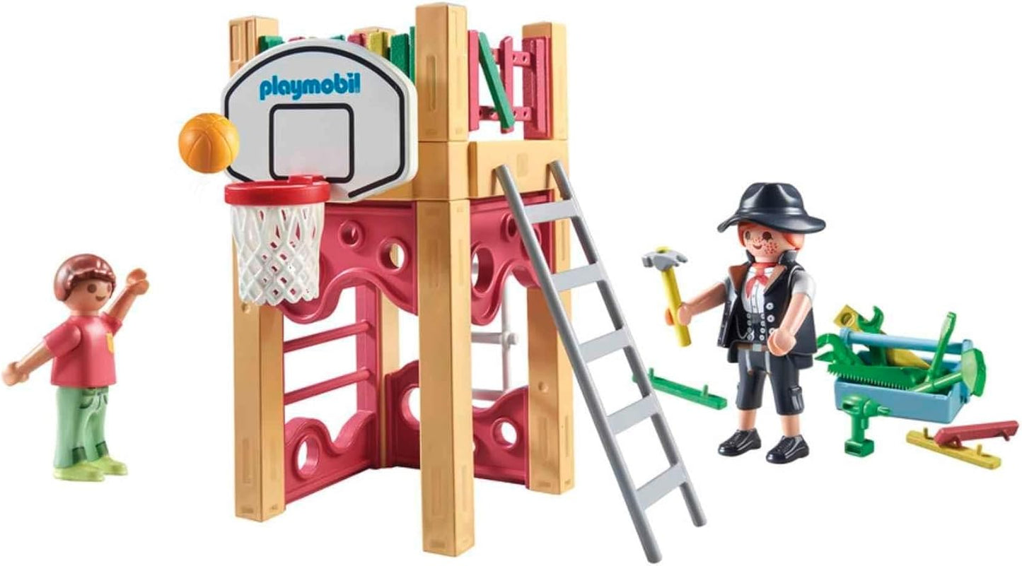 Playmobil Estrutura de escalada ao ar livre com carpinteiro