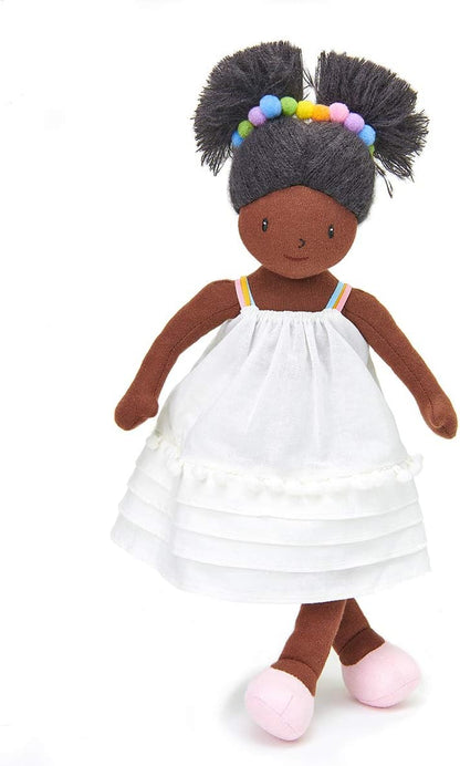 ThreadBear Design Boneca Mia Rag - Brinquedo macio com vestido rosa para crianças…