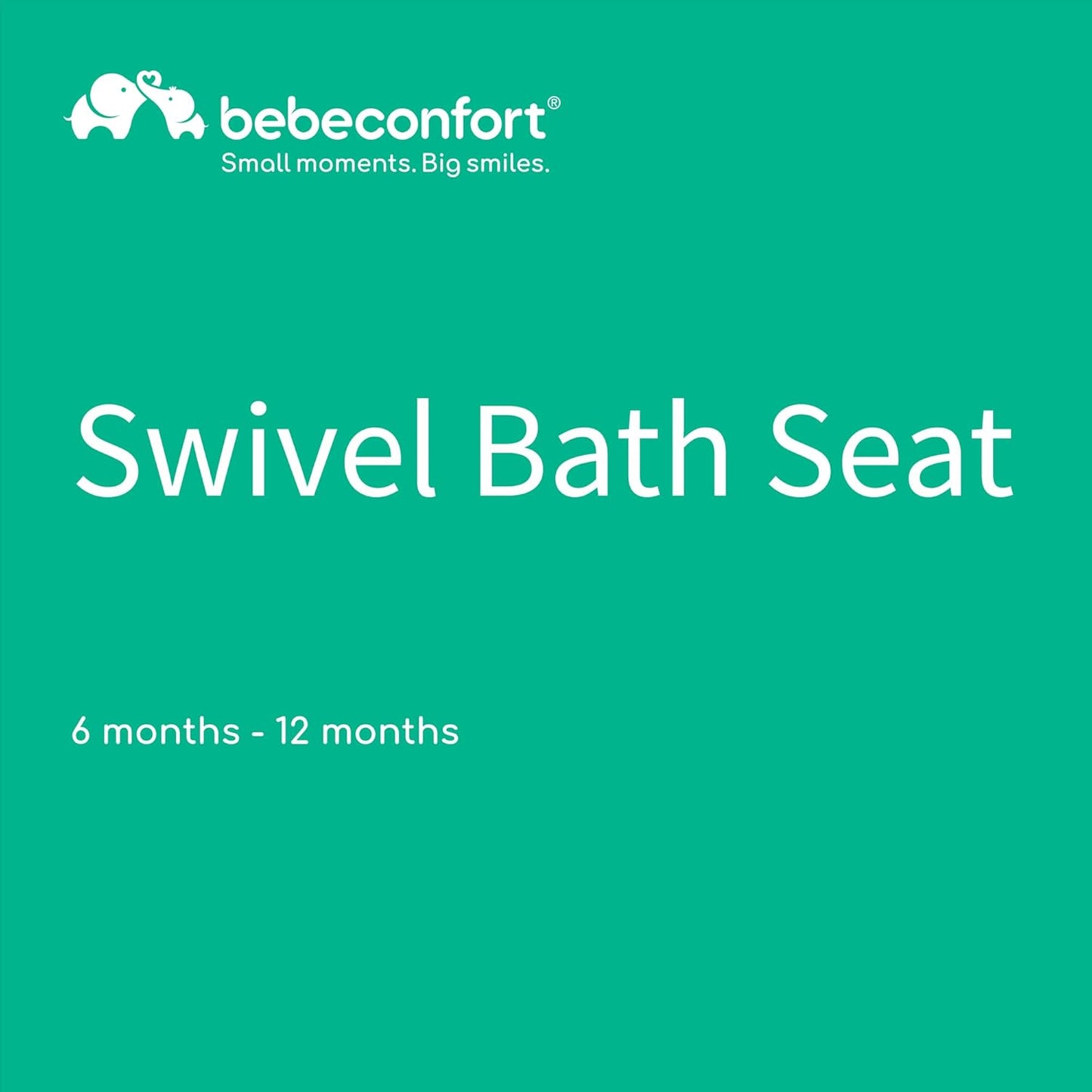 Bebeconfort Assento de banho giratório, 6 - 12 meses, máx. 10 kg, assento de apoio para banho infantil, assento de banho, cadeira de banho para bebê antiderrapante, ergonômico, ventosas, cor limão