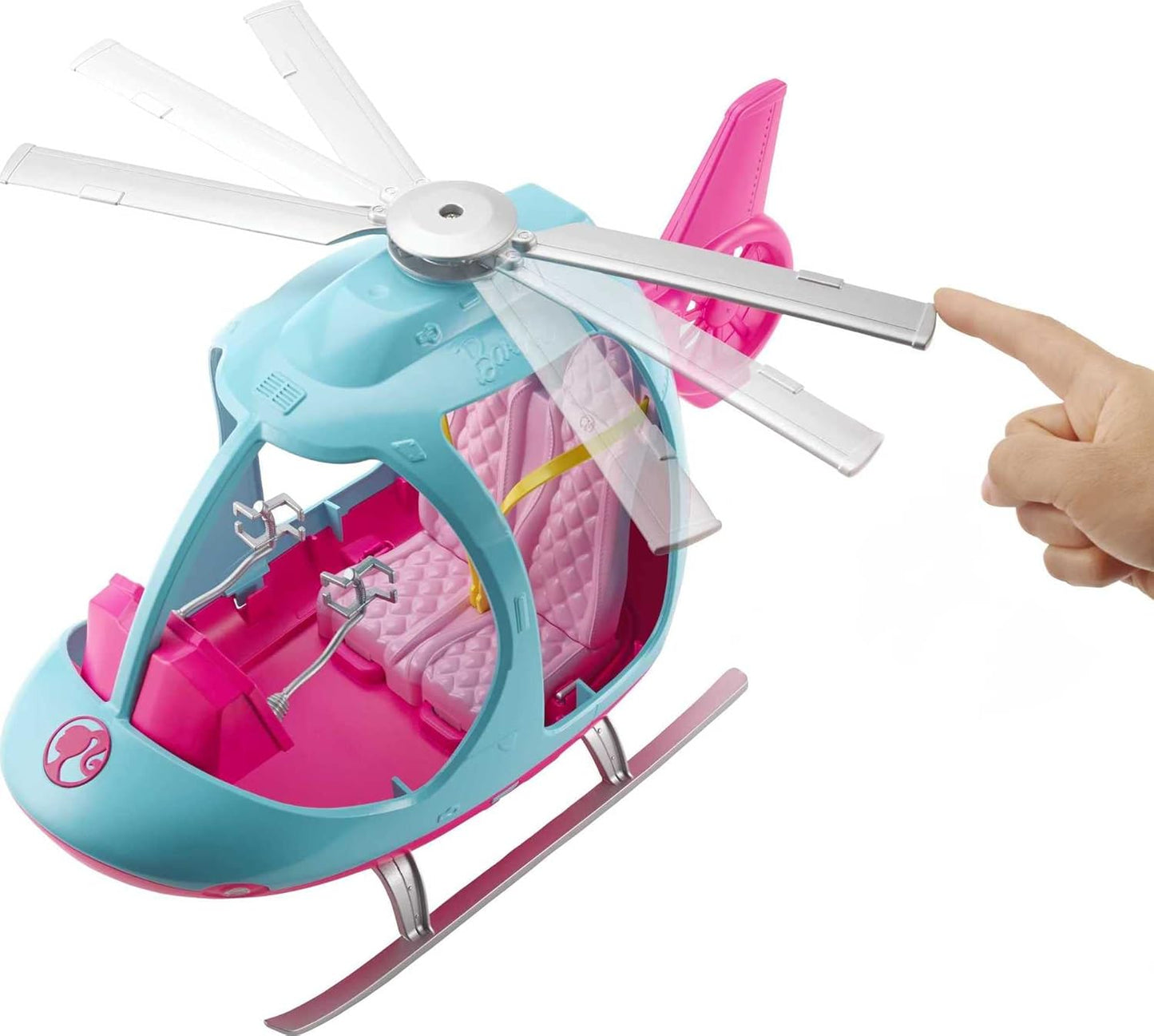 Barbie Helicóptero, Rosa e Azul com Rotor Giratório