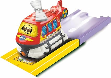 VTech Helicóptero Toot-Toot Drivers, veículo de simulação com luzes, frases e músicas, brinquedo interativo para crianças 12 meses, 2, 3, 4 Plus, versão em inglês, vermelho