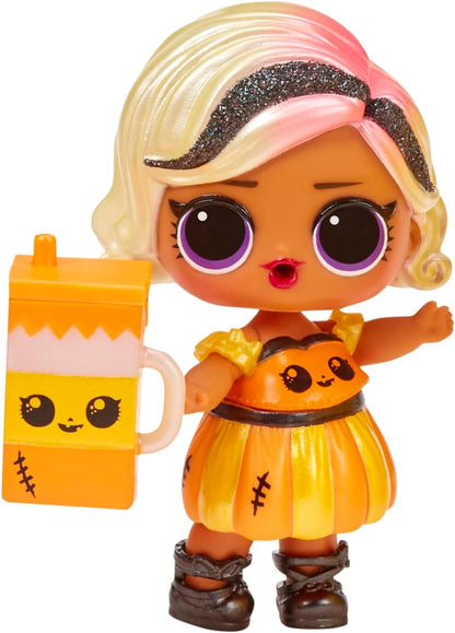 LOL. Surpresa! Spooky Party - Pumpkin Pretty - Boneca de edição limitada com 7 surpresas - Embalagem de bola de abóbora para doces ou travessuras - Adequado para colecionadores e crianças com mais de 4 anos