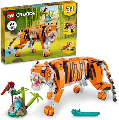 LEGO Criador 3 em 1 animais selvagens de safari, brinquedo de girafa para figuras de gazela para modelo de leão, conjunto para crianças, meninas e meninos de 9 anos ou mais, inclui flamingo e borboleta, presentes da natureza