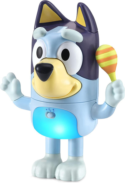 VTech Shake It Bluey, Personaje Oficial, Juguete Interactivo para Niños con Música, Sonidos y Frases de la Serie de TV, Regalo Educativo para Niños de 3, 4, 5 años en adelante, Versión en Inglés