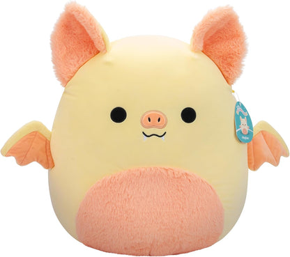 Squishmallows SQCR05482 16 Polegadas-Meghan O Morcego Creme e Rosa com Barriga Fuzzy, Multicor