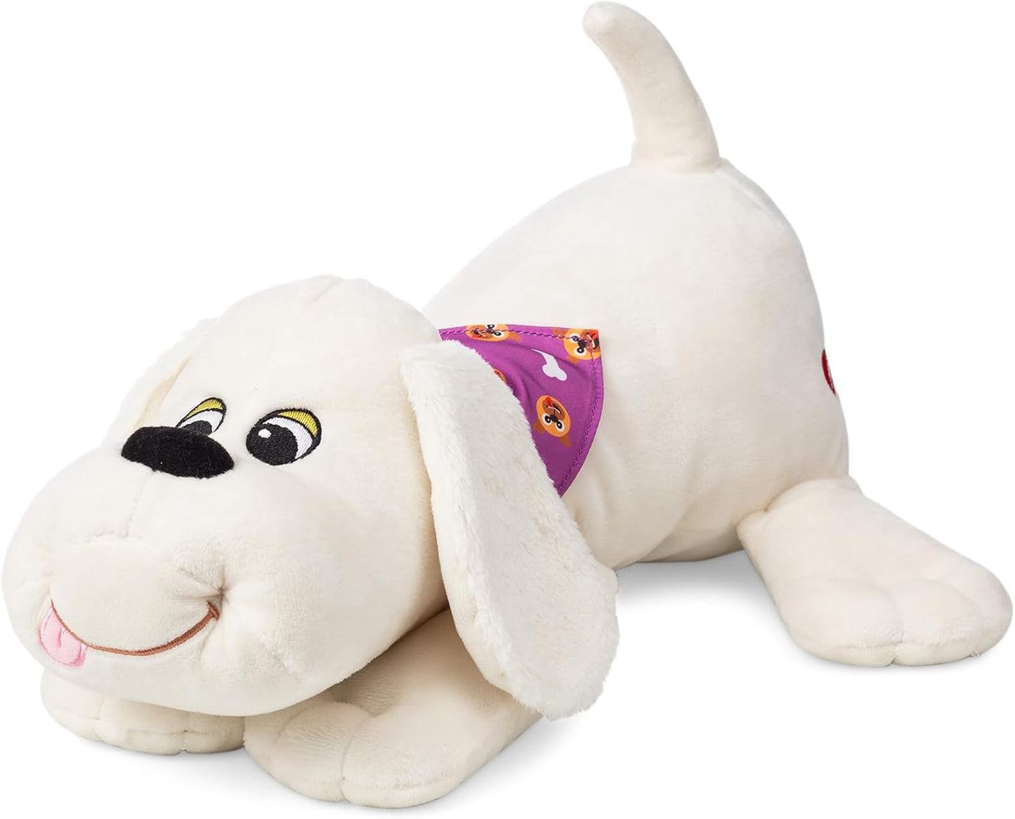 Cachorrinhos de libra, pelúcia de cachorrinho branco/faminto, brinquedo de cachorrinho, cachorro de brinquedo macio para crianças, brinquedos de cachorrinho para meninas e meninos, pelúcia de cachorro de 43 cm para crianças de 3 anos ou mais