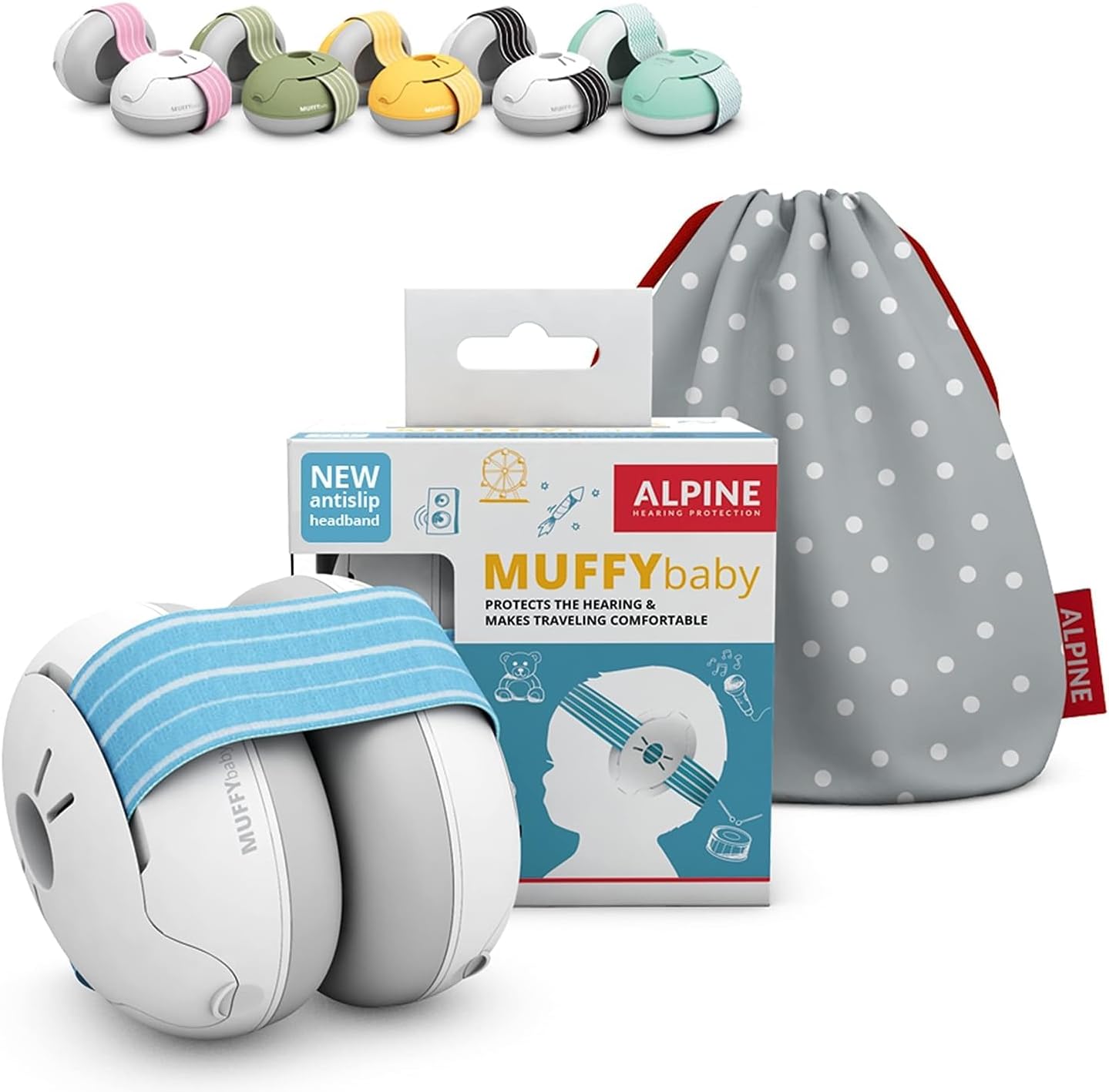 Alpine Muffy Baby Ear Defender para bebês e crianças pequenas de até 36 meses -  Protetores de ouvido com redução de ruído - Fones de ouvido confortáveis para bebês contra danos auditivos e melhora o sono - Preto