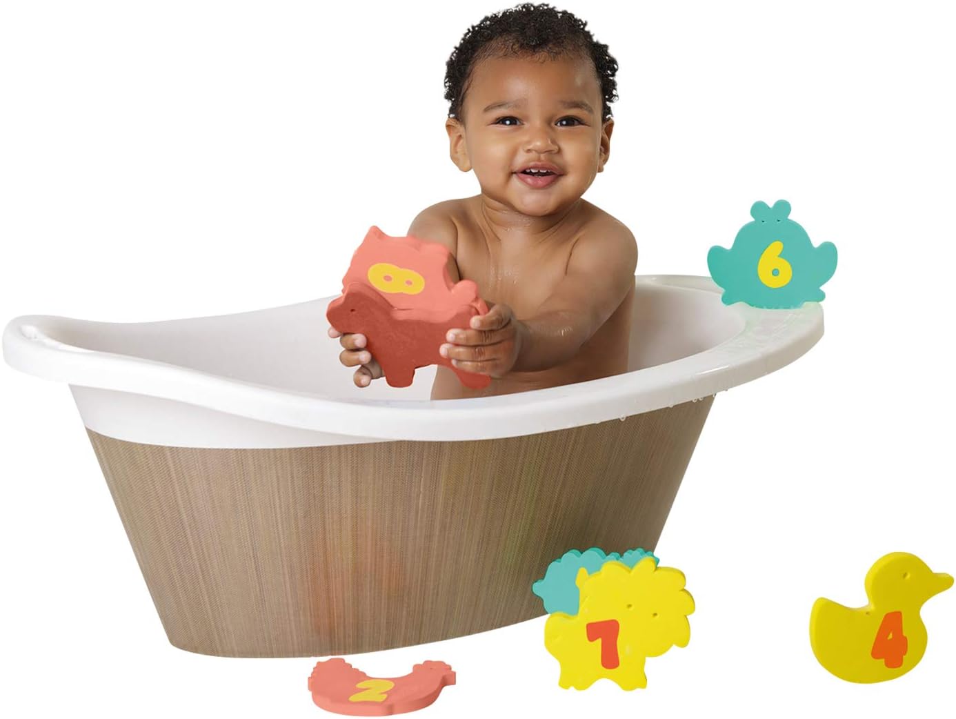 Clevamama Juguetes de baño - Pebbles &amp; Friends Play and Lean, de