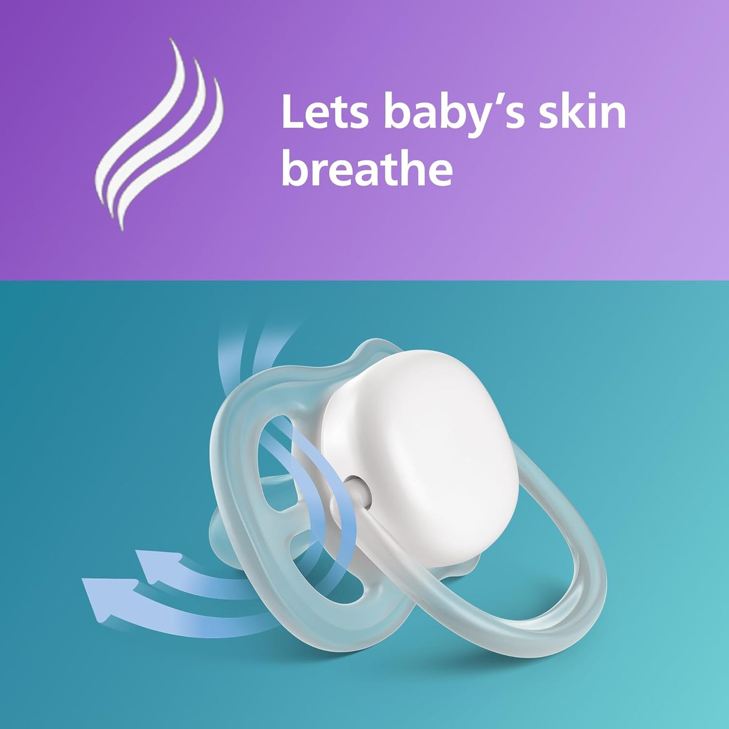 Philips Avent Chupetas Ultra Air, chupetas leves e respiráveis para bebês de 0 a 6 meses, sem BPA, com estojo de transporte esterilizador, pacote com 2