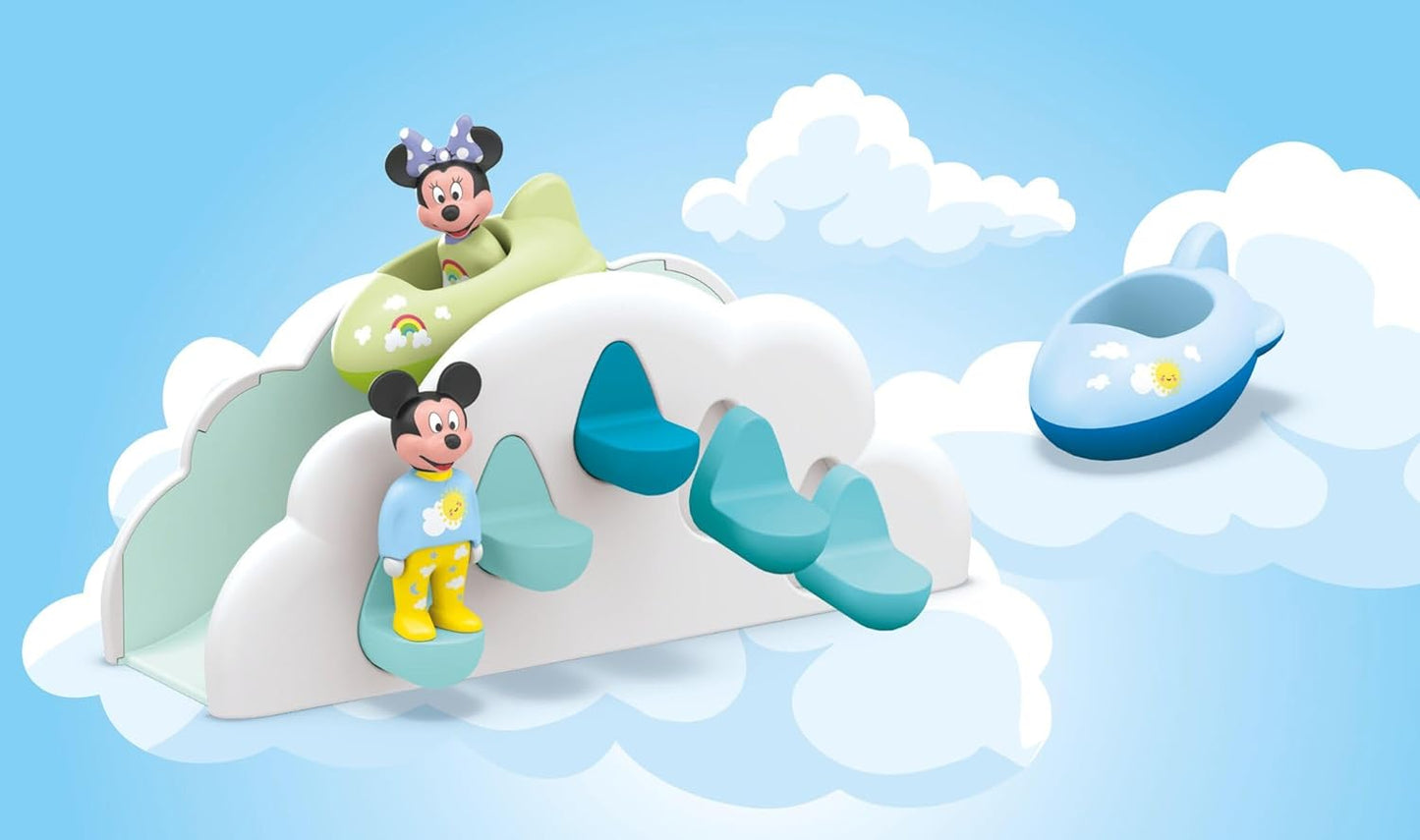 Playmobil 71696 JUNIOR e Disney: Mickey's & Minnie's Cloud Home, Mickey Mouse, feito de mais de 90% de plástico à base de plantas, brinquedo para presente e dramatização divertida, conjuntos de jogos para crianças com mais de 12 meses