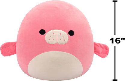 Squishmallows Original 16 Polegadas - Morlai, o Peixe-boi Coral