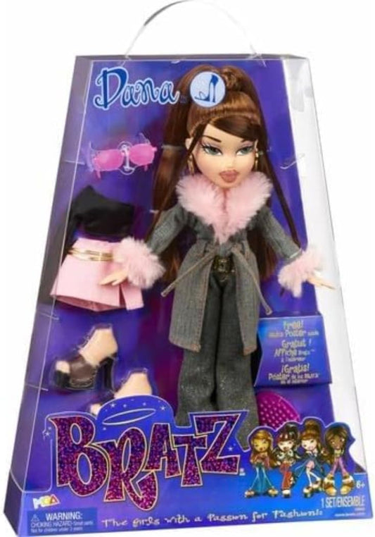 Bratz Boneca Fashion Original - DANA - Série 3 - Boneca, 2 Roupas e Pôster - Para Colecionadores e Crianças a partir de 6 anos