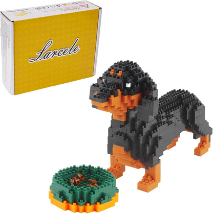 Larcele Micro Dog Building Blocks Pet Mini Building Toy Bricks, 898 peças KLJM-02 (Dachshund)