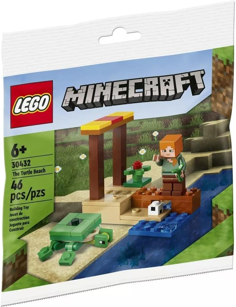 LEGO Conjunto de saco plástico Minecraft The Turtle Beach 30432 (ensacado)