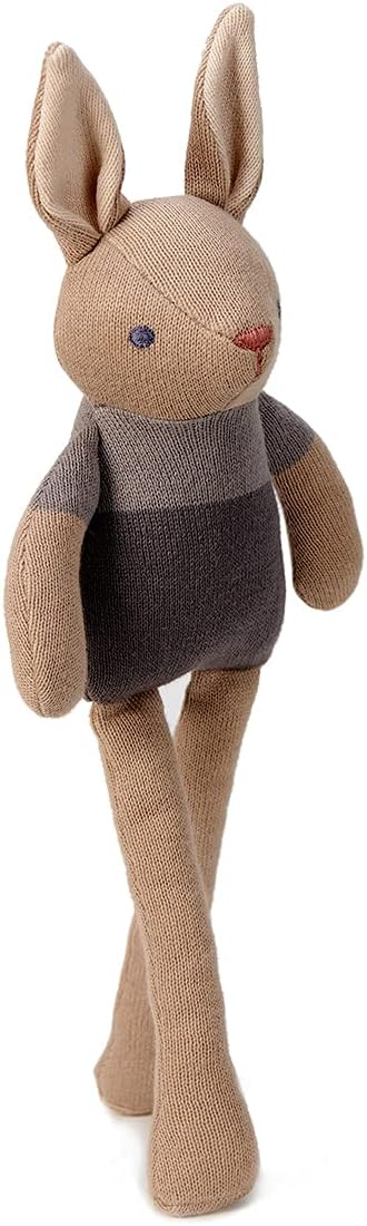 ThreadBear Design Baby Threads Taupe Bunny Doll - Presentes e brinquedos premium para bebês e crianças pequenas