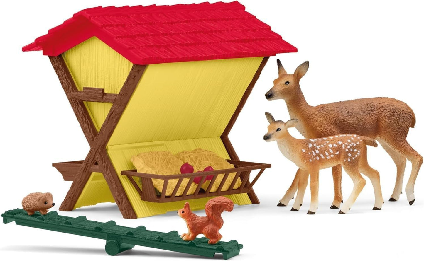 Schleich 42658 FARM WORLD Alimentando os animais da floresta Conjunto de brinquedos para maiores de 3 anos