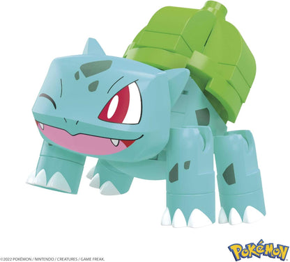 MEGA Conjunto de construção Forest Fun Pokémon Bulbasaur com 82 peças e peças compatíveis que se conectam com outros mundos, conjunto de brinquedo para presente para maiores de 7 anos