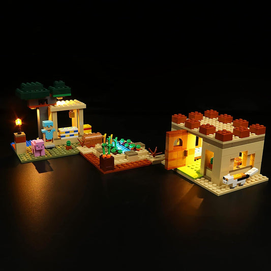 Lego Kit de luz LED para Minecraft Illager Raid, conjunto de iluminação LED para Minecraft Lego 21160 The Illager Raid Village Building - Não inclui modelos