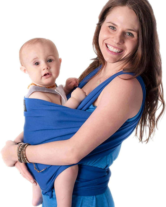 CuddleBug Baby Wrap - Porta-bebês mãos-livres - Envoltório macio e elástico - Porta-bebês Recém-nascido a criança 7-35 lbs - Tamanho único para todos os porta-bebês - Sling de envoltório para bebê saudável para o quadril