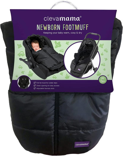 Clevamama Saco de Dormir Universal para Cochecito, Cochecito, Cochecito y Cochecito, Forro Polar Térmico e Impermeable, Extra Largo para Bebés y Niños Pequeños - Gris, 96x98 cm