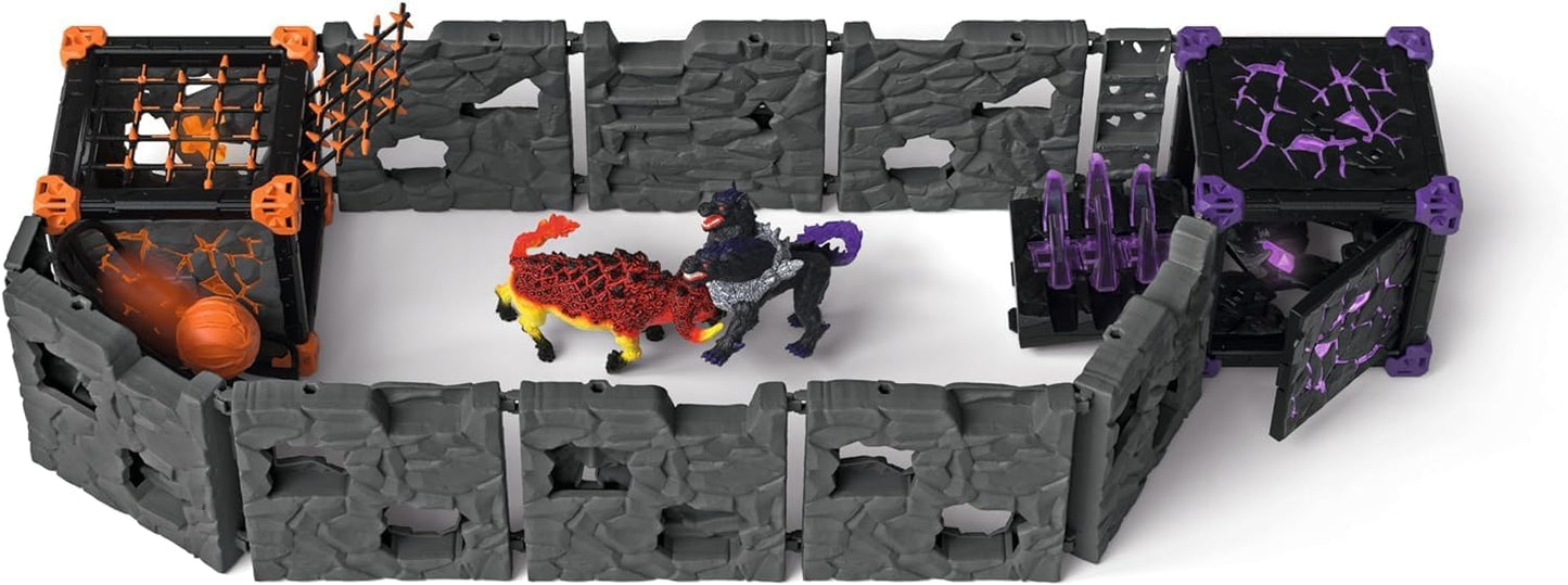 Schleich 42673 BattleCore Arena: Lava vs. Shadow, de 6 a 12 anos, ELDRADOR CREATURES - Playset, 71 peças