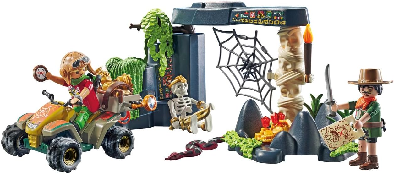 Playmobil Pacote promocional 71454 Jungle Treasure Hunter, ação emocionante, encenação divertida e imaginativa, conjuntos de jogos adequados para crianças a partir de 4 anos