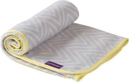 Clevamama Cobertor de lã Carib Basket - Cobertor de lã para bebê - 70x90 - Chevron cinza e branco, 3458