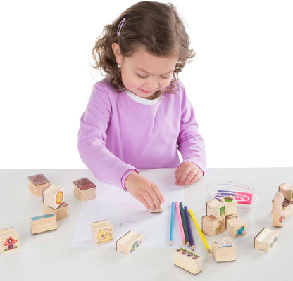 Melissa & Doug Stamp-a-Scene-Fairy Garden | Artes e Ofícios | Idade 4+ | Presente para menino ou menina