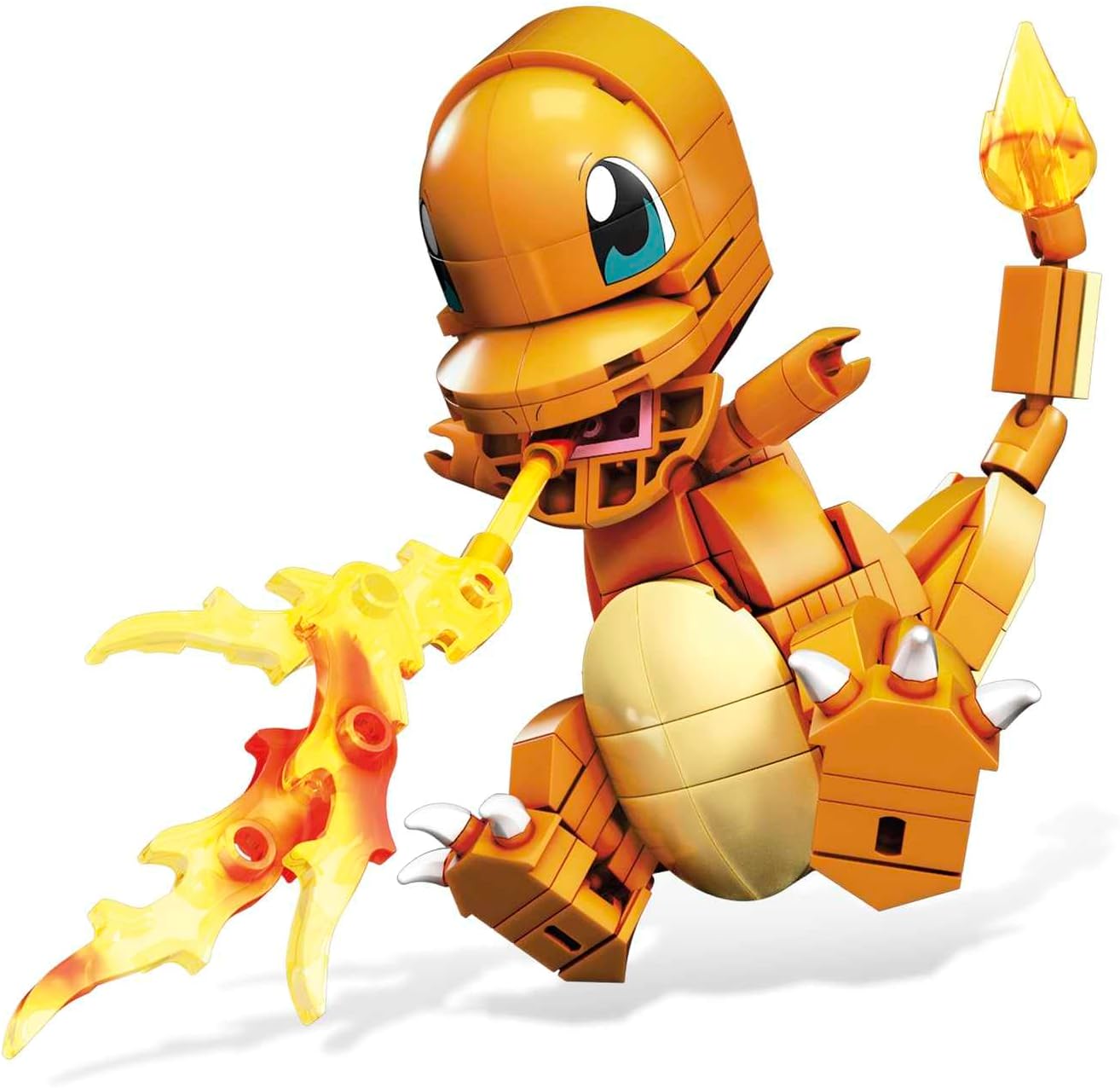 MEGA Conjunto de brinquedos de construção Pokémon, Build & Show Charmander com 180 peças, 4 polegadas de altura, para crianças, GKY96