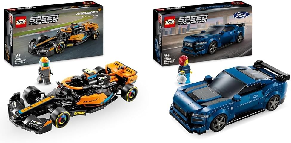 LEGO Speed Champions 2023 McLaren Formula 1 Race Car Toy para crianças de 9 anos ou mais, meninos e meninas que amam brincadeiras independentes, conjunto de modelos de veículos edificáveis, decoração de quarto infantil, presente de aniversário 76919